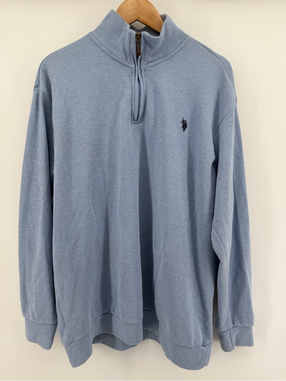 U.S. Polo Assn. Light Blue Half-Zip Pullover Sweater 3 XL